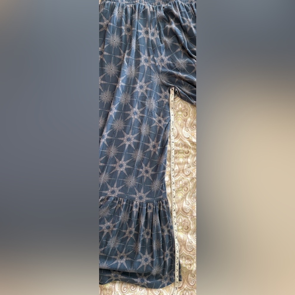 Blue Star Patterned Bellbottom Pants - image 10